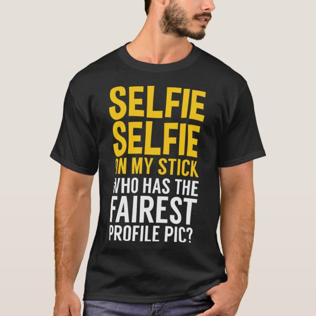 Selfie Stick Profile Pic Fairy Tale Readers T Shirt (Framsida)