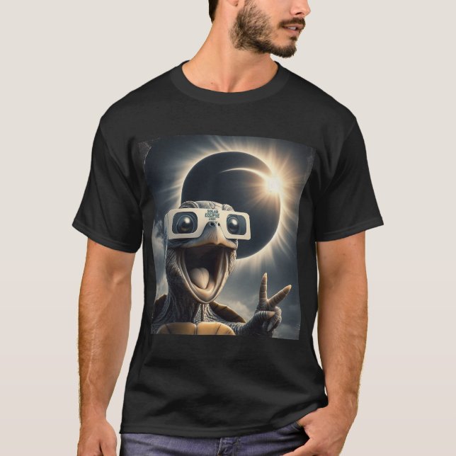 Selfie Turtle Kids Manar Solar Eclipse T Shirt (Framsida)