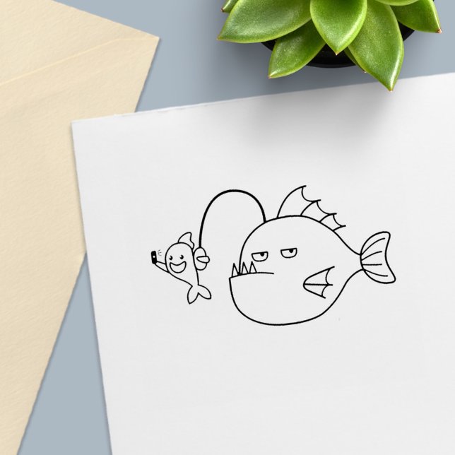 Selfie with Anglerfish Stämpel (Skapare uppladdad)