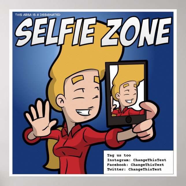 Selfie Zon Poster (anpassade) (Framsidan)