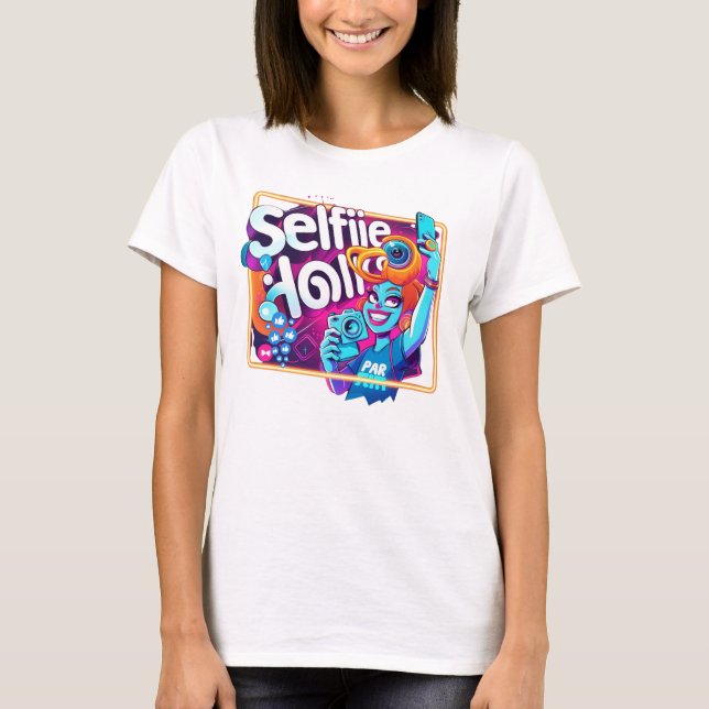 Selfiehotell - Roligt & Trendig Selfie Älskare Des T Shirt (Framsida)