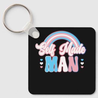 Selfmade Man Gay Trans Pride Flagga Transgender Fu Nyckelring