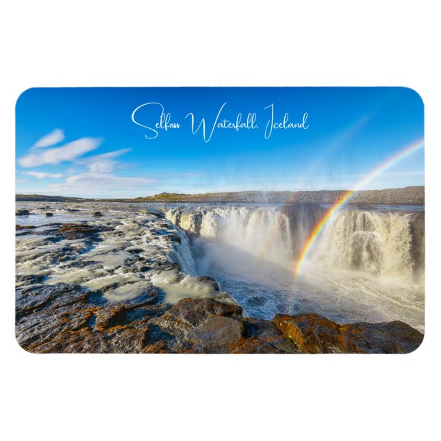 Selfoss Waterfall, Island Magnet (Horisontell)