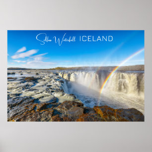 Selfoss Waterfall, Island Poster