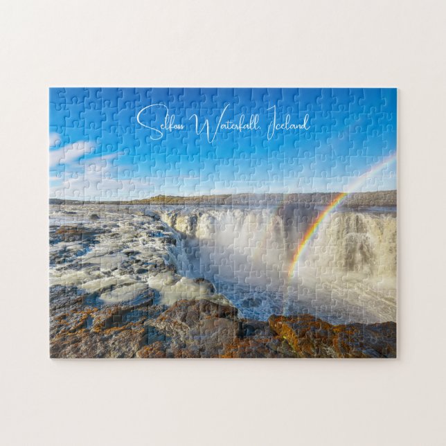 Selfoss Waterfall, Island Pussel (Horisontell)