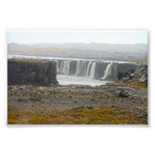 Selfoss, Waterfall, Jökulsárgljúfur Park, Island Fototryck