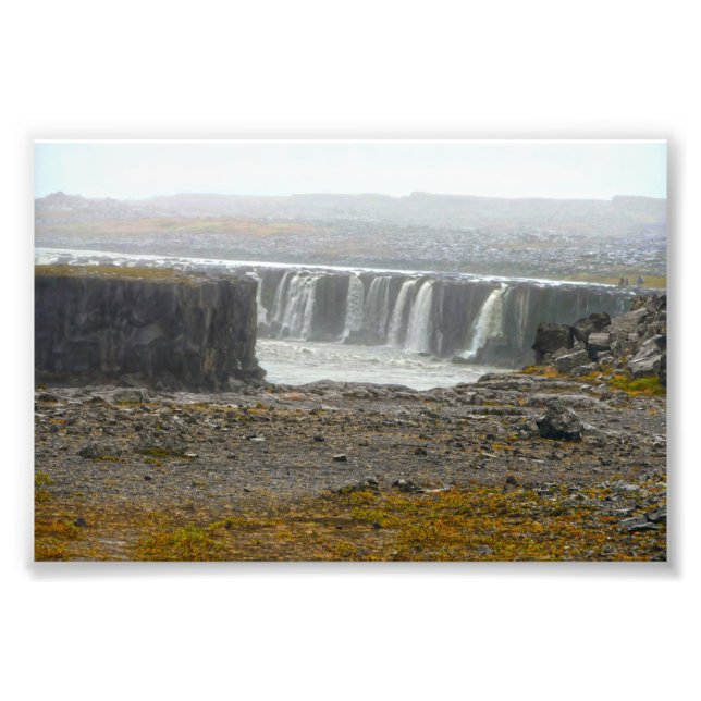 Selfoss, Waterfall, Jökulsárgljúfur Park, Island Fototryck (Framsidan)
