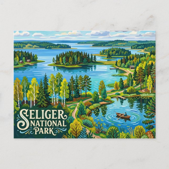 Seliger nationalpark Ryssland Vykort (Framsida)