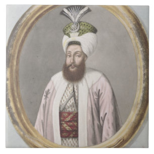 Selim III (1761-1808) Sultan 1789-1807, från 'en Kakelplatta
