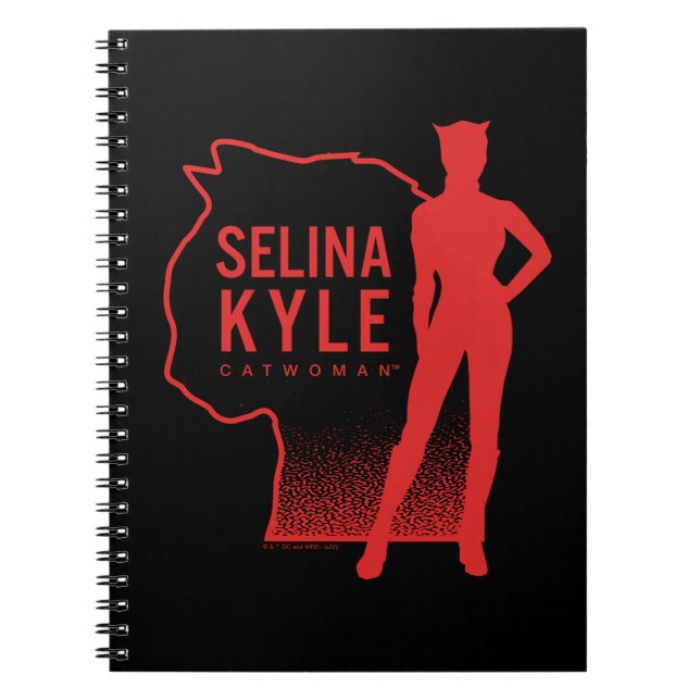 Selina Kyle Catwomen Outline Logotyp Anteckningsbok (Framsidan)