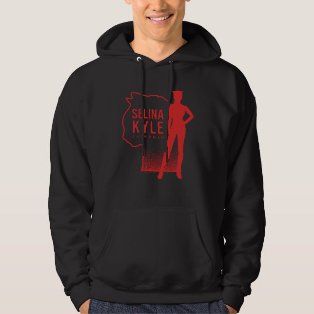 Selina Kyle Catwomen Outline Logotyp Hoodie (Framsida)