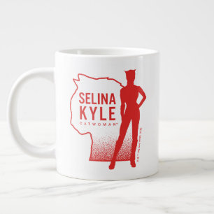 Selina Kyle Catwomen Outline Logotyp Jumbo Mugg