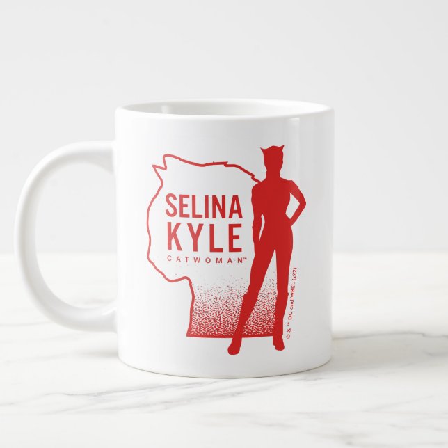 Selina Kyle Catwomen Outline Logotyp Jumbo Mugg (Vänster)