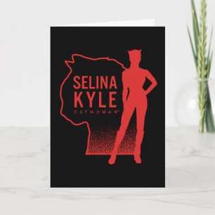 Selina Kyle Catwomen Outline Logotyp Kort