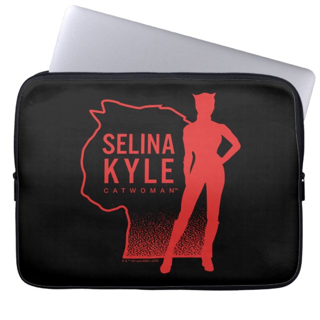 Selina Kyle Catwomen Outline Logotyp Laptop Fodral (Framsidan)