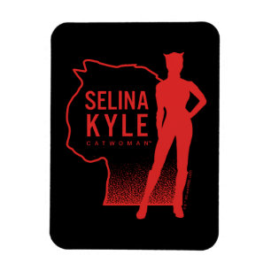 Selina Kyle Catwomen Outline Logotyp Magnet