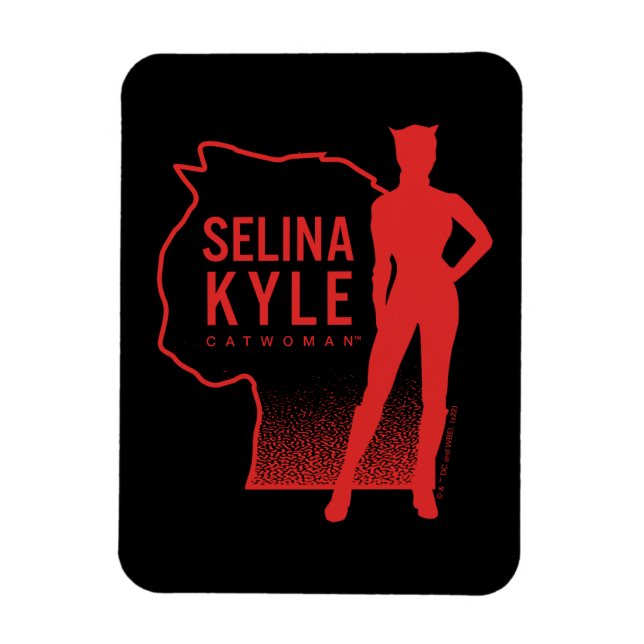 Selina Kyle Catwomen Outline Logotyp Magnet (Vertikal)