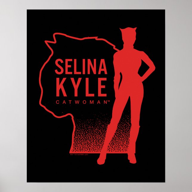 Selina Kyle Catwomen Outline Logotyp Poster (Framsidan)