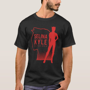 Selina Kyle Catwomen Outline Logotyp T Shirt