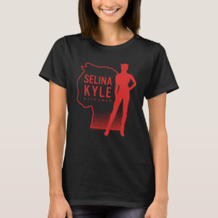 Selina Kyle Catwomen Outline Logotyp T Shirt