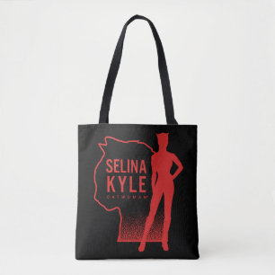 Selina Kyle Catwomen Outline Logotyp Tygkasse