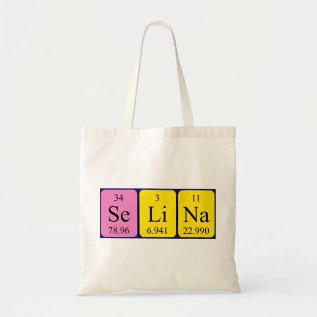 Selina Periote bord namn tote bag Tygkasse (Framsidan)