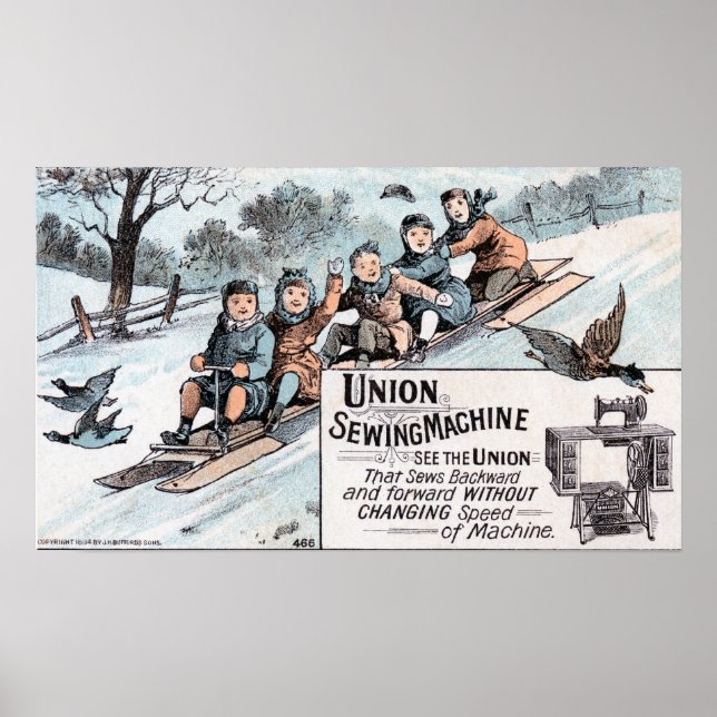 Seling n Sewing Union Sewing Maskin Poster (Framsidan)