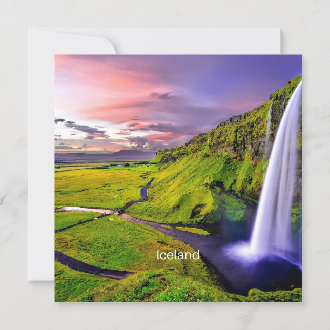 Seljalandfoss, Island (Framsida)