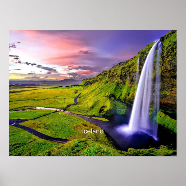 Seljalandfoss, Island Poster (Framsidan)