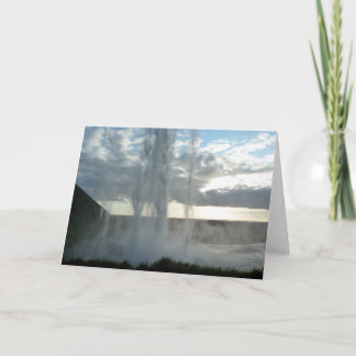 Seljalandsfoss Waterfall i hälsningskort för Islan Kort