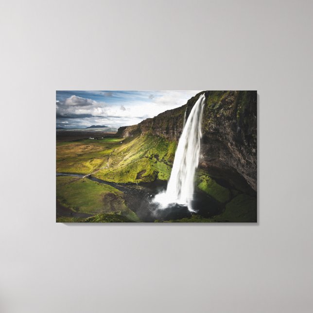 Seljalandsfoss Waterfall | ISLAND Canvastryck (Framsida)