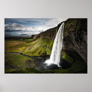 Seljalandsfoss Waterfall   ISLAND Poster