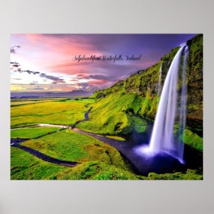 Seljalandsfoss Waterfalls, Island Poster