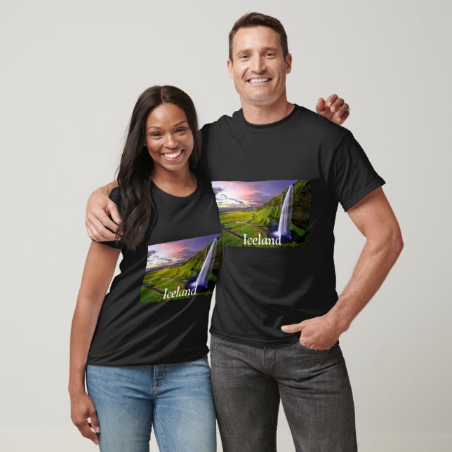 Seljalandsfoss Waterfalls Island  T Shirt (Unisex)
