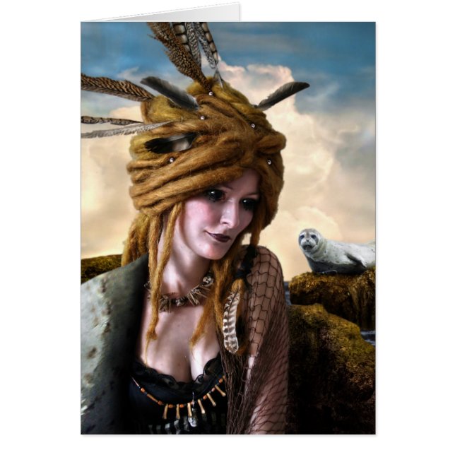 Selkie Card Hälsningskort (Framsidan)