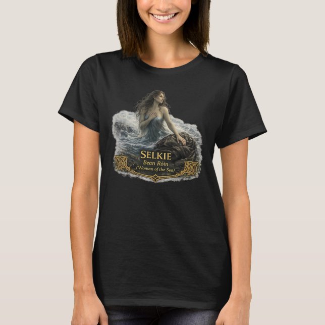 Selkie-folklore-tröja – Havets kvinna T Shirt (Framsida)