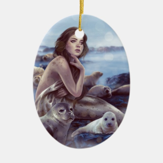 Selkie Julgransprydnad Keramik (Framsidan)