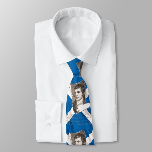 Selkirk Grace Burns Night och skotsk Saltire Slips (Bunden)