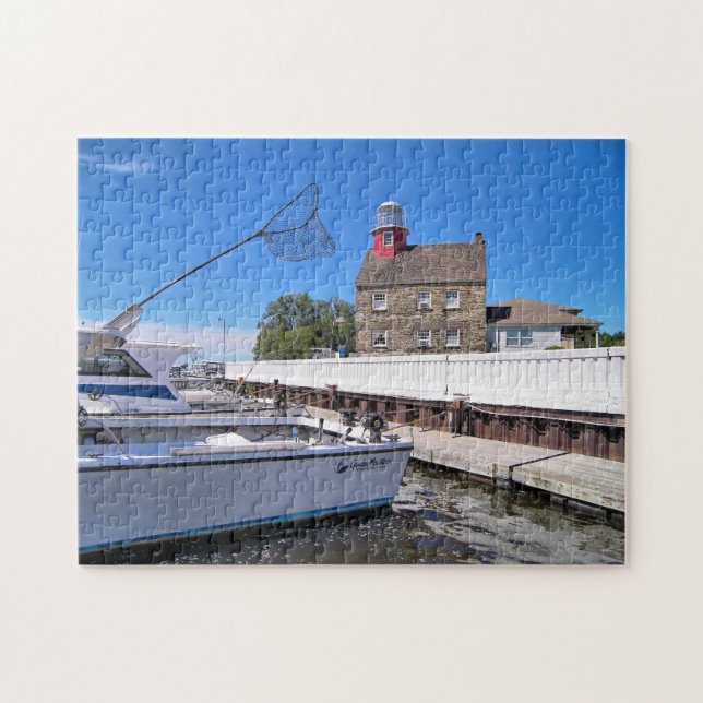 Selkirk Lighthouse, New York Jigszle Puzzle Pussel (Horisontell)