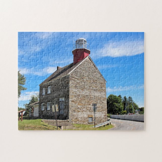 Selkirk Lighthouse, New York Jigszle Puzzle Pussel (Horisontell)