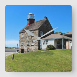 Selkirk Lighthouse, New York Wall Clock Fyrkantig Klocka