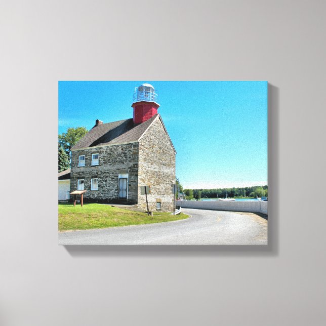 Selkirk Lighthouse, New York Wrapped Canvas (Framsida)