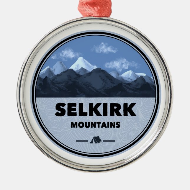 Selkirk Mountains British Columbia Camping Julgransprydnad Metall (Framsidan)