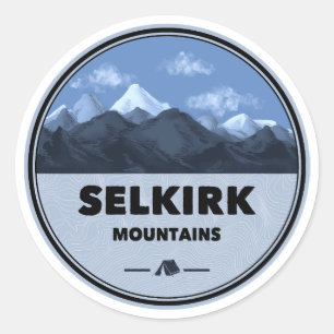Selkirk Mountains British Columbia Camping Runt Klistermärke