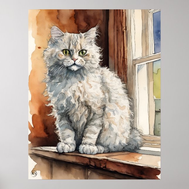 Selkirk rex-katt - Kassettutskrift Poster (Framsidan)