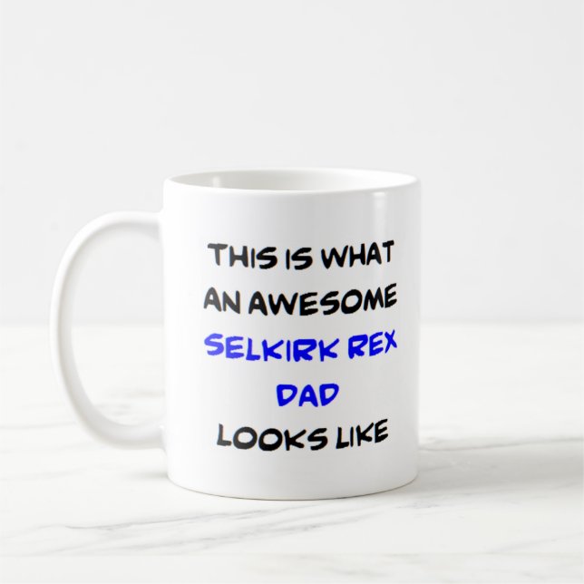 selkirk rex pappa, fantastisk kaffemugg (Vänster)