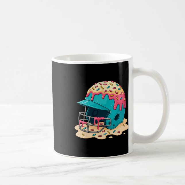 Sell Catcher Helmet With Face Mask Ice-cream Dripp Kaffemugg (Höger)