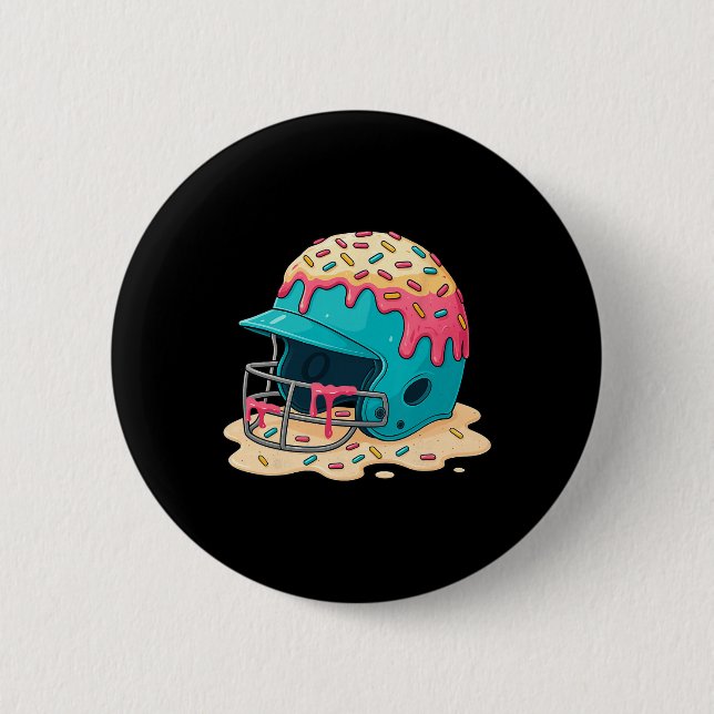 Sell Catcher Helmet With Face Mask Ice-cream Dripp Knapp (Framsida)