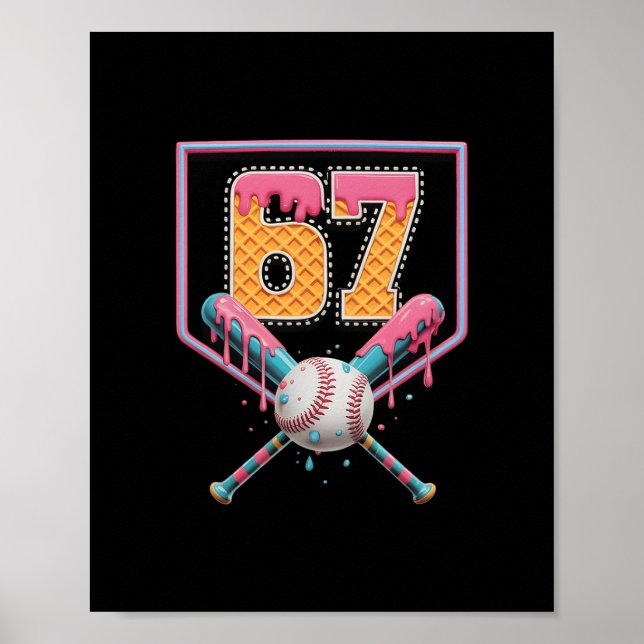 Sell Drip Number 67 Fun Six Seven 6 7 Meme Design  Poster (Framsidan)