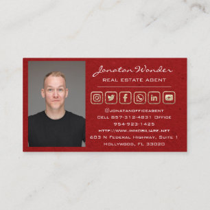 Sell House Social Media Logotyp Real Gods Agent Re Visitkort